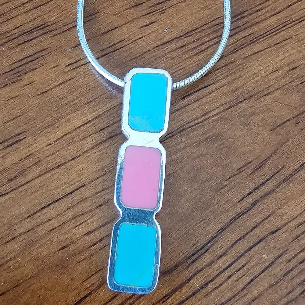 3 Stone Pendant Necklace